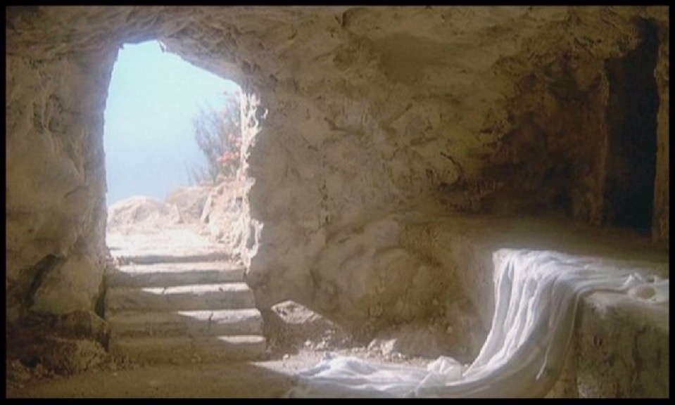 Das leere Grab Christi am Ostersonntag